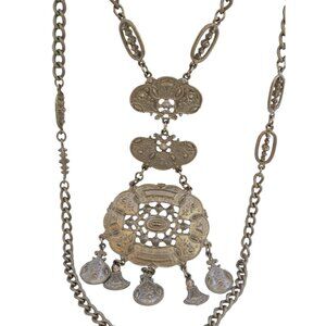 Vintage Accessocraft Double Pendant Necklace (A7889)